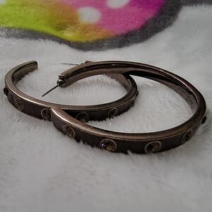 Givenchy rhinestone bling hoops